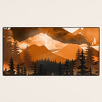 Sunshine over the peaceful mountainside Desk Mat Gallery Image 3