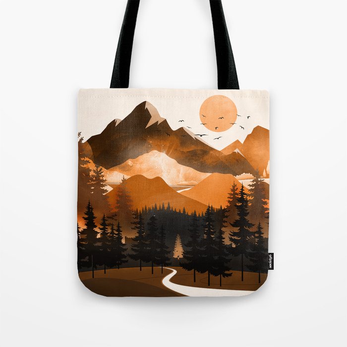 Sunshine over the peaceful mountainside Tote Bag Gallery Image 1