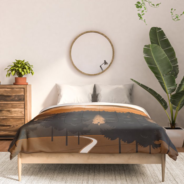 Sunshine over the peaceful mountainside Comforter Gallery Image 3