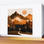 Sunshine over the peaceful mountainside Wall Mural Gallery Image 2