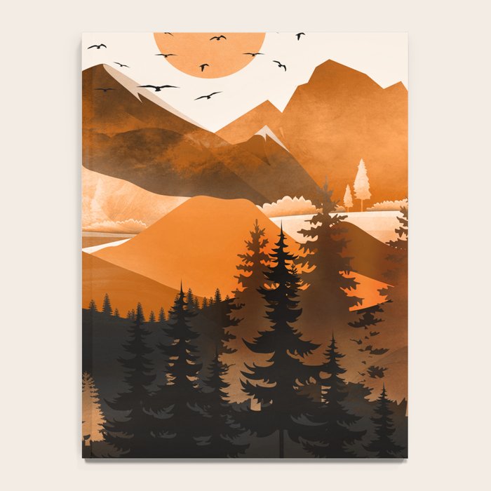 Sunshine over the peaceful mountainside Notebook Gallery Image 4