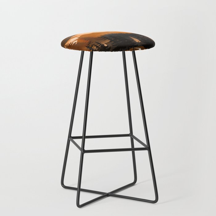 Sunshine over the peaceful mountainside Stool Gallery Image 1