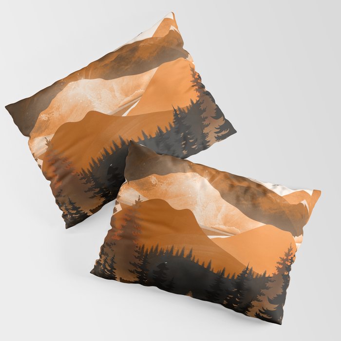 Sunshine over the peaceful mountainside Pillow Sham Gallery Image 1