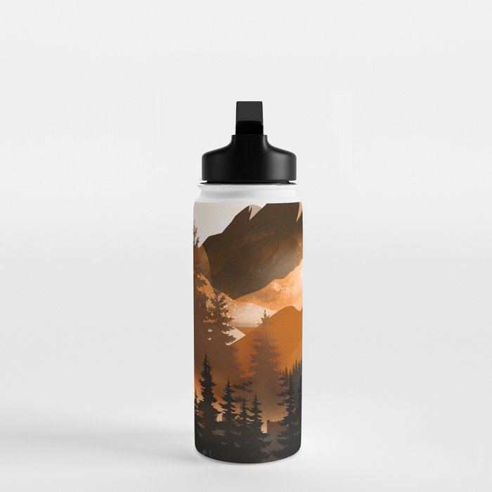 Sunshine over the peaceful mountainside Water Bottle Gallery Image 3