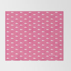 Tiny Submarines - Bright Pink Throw Blanket Gallery Image 2