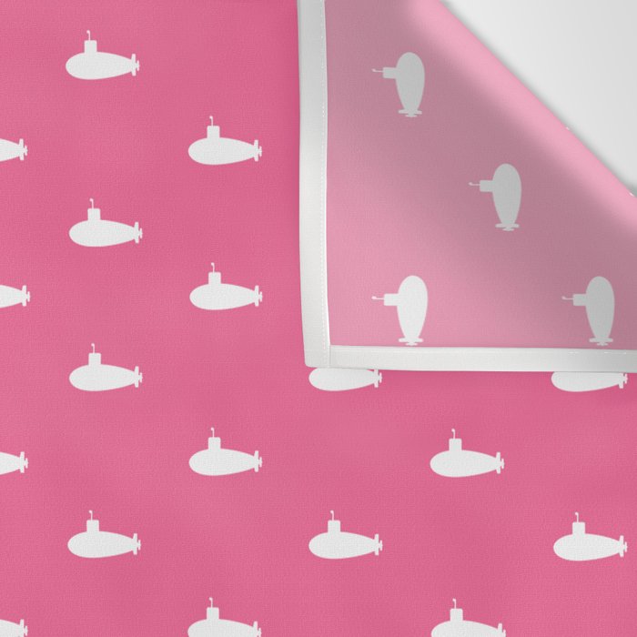 Tiny Submarines - Bright Pink Wall Tapestry Gallery Image 3