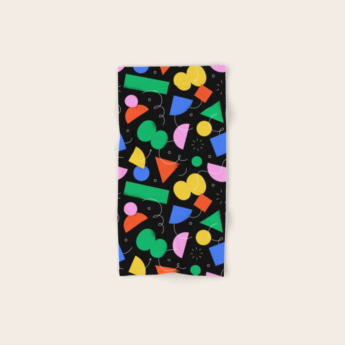 Colorful abstract geometric shape art pattern Bath Towel Gallery Image 1