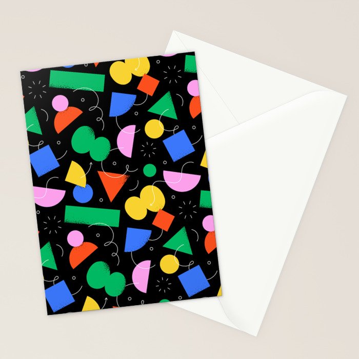 Colorful abstract geometric shape art pattern Stationery Card Gallery Image 2