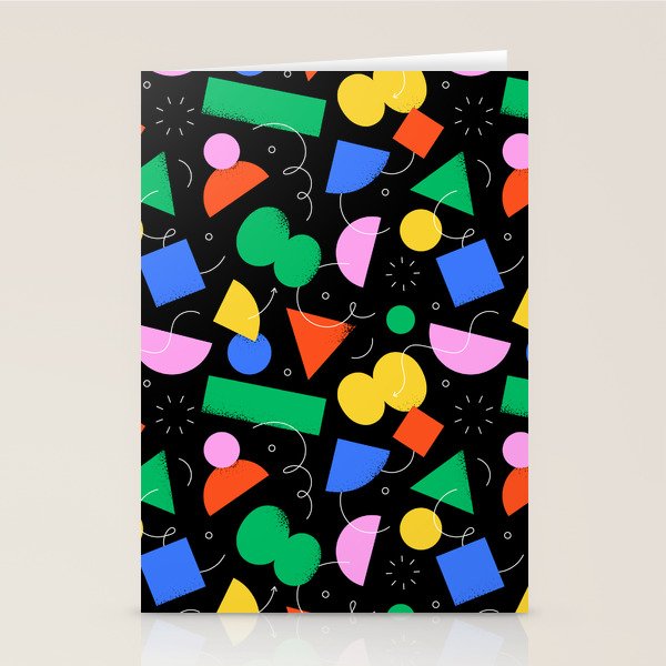 Colorful abstract geometric shape art pattern Stationery Card Gallery Image 2