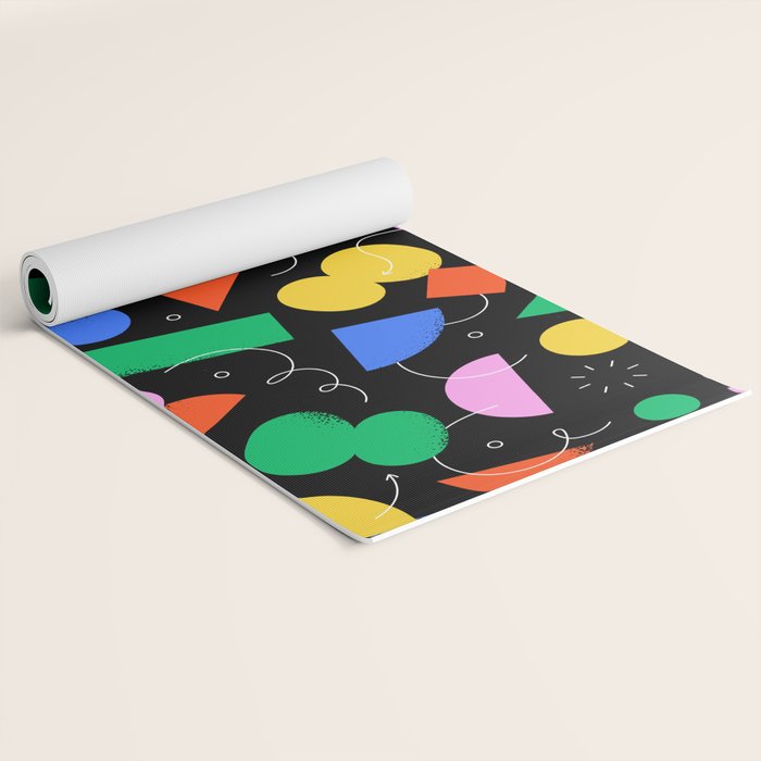 Colorful abstract geometric shape art pattern Yoga Mat Gallery Image 2