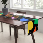 Colorful abstract geometric shape art pattern Table Runner Gallery Image 2
