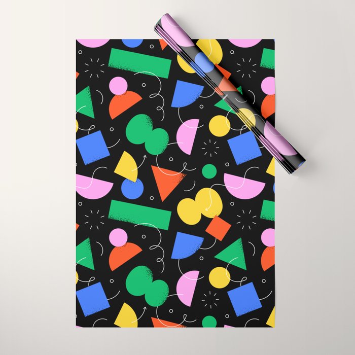 Colorful abstract geometric shape art pattern Wrapping Paper Gallery Image 1