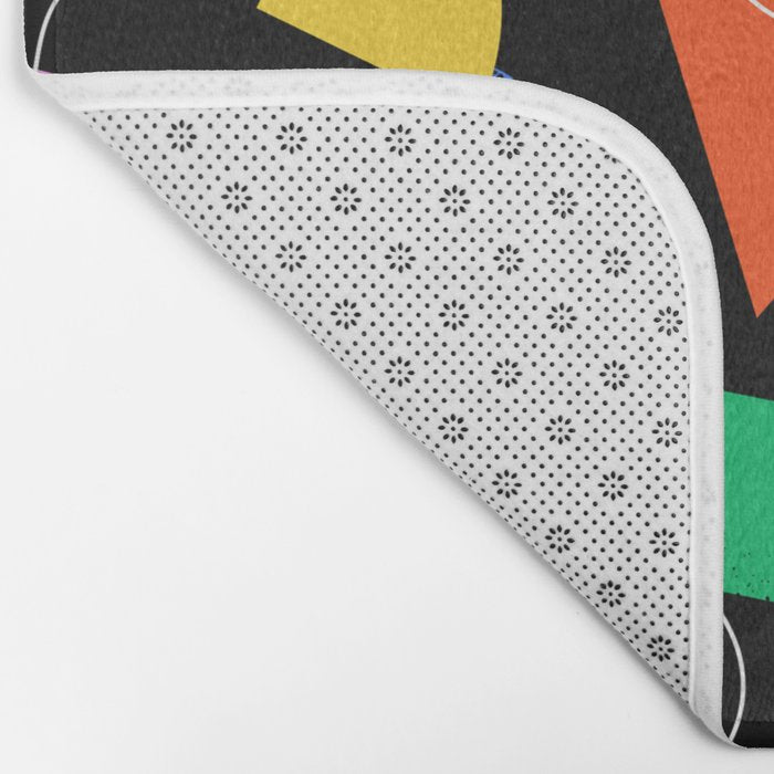 Colorful abstract geometric shape art pattern Bath Mat Gallery Image 2