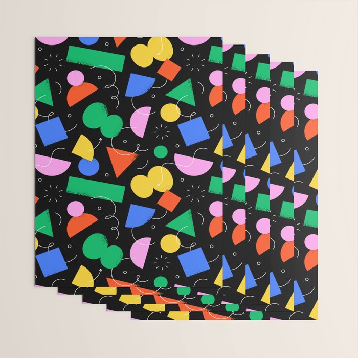 Colorful abstract geometric shape art pattern Wrapping Paper Gallery Image 3