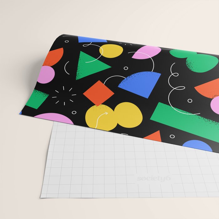 Colorful abstract geometric shape art pattern Wrapping Paper Gallery Image 2