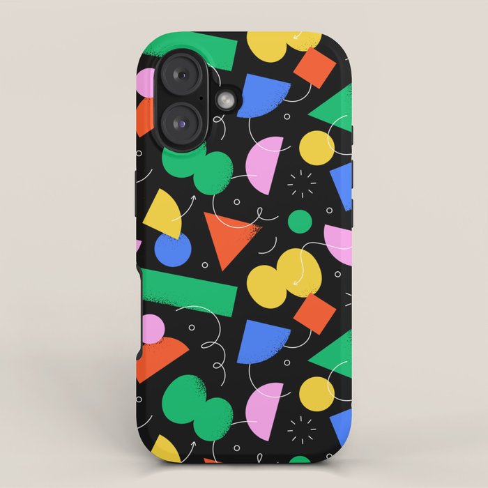 Colorful abstract geometric shape art pattern iPhone Case Gallery Image 1