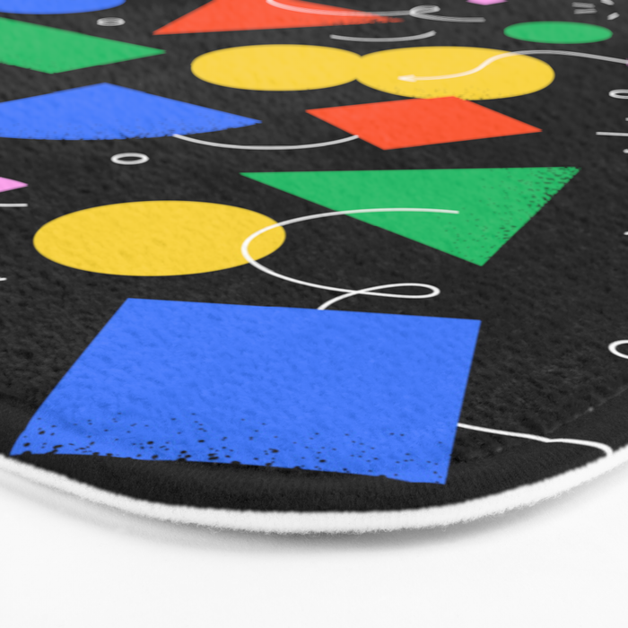 Colorful abstract geometric shape art pattern Bath Mat Gallery Image 3