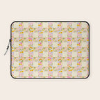 Vintage geometric flower art pattern Laptop Sleeve Gallery Image 1