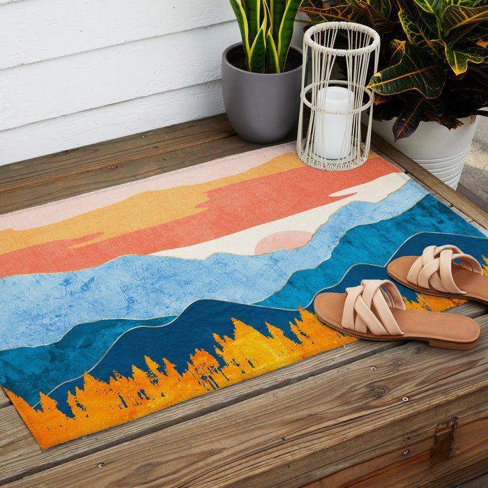 Fall Retro Vista Outdoor Rug Gallery Image 2
