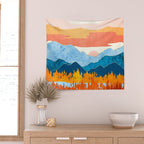 Fall Retro Vista Wall Tapestry Gallery Image 2