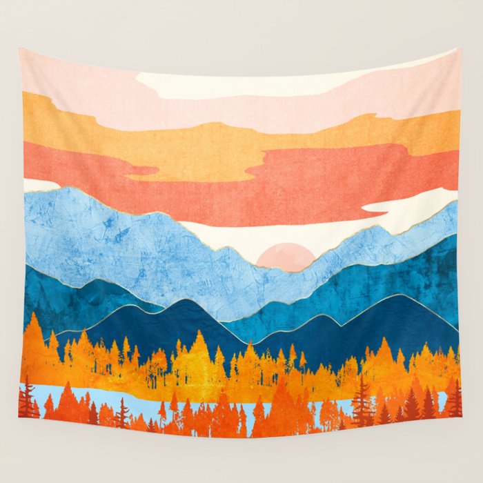 Fall Retro Vista Wall Tapestry Gallery Image 4