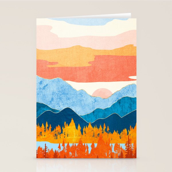 Fall Retro Vista Stationery Card Gallery Image 2