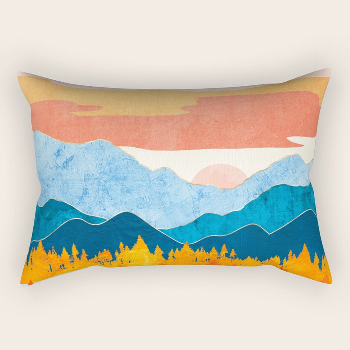 Fall Retro Vista Rectangular Pillow Gallery Image 2