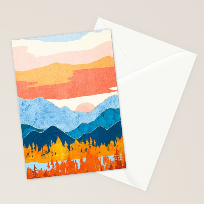 Fall Retro Vista Stationery Card Gallery Image 2