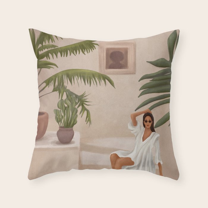 Graceful Resting II Throw Pillow Gallery Image 6