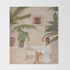 Graceful Resting II Throw Blanket Gallery Image 2
