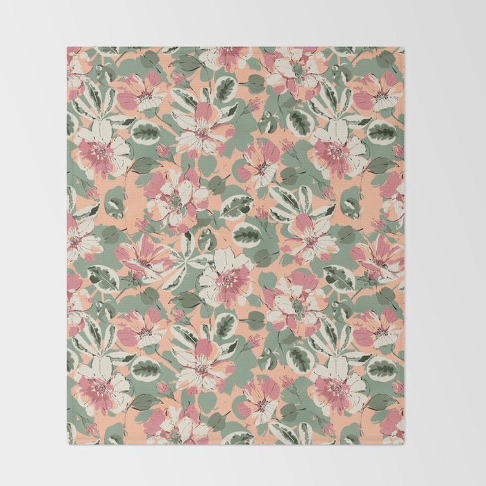 Modern tropical garden PFG2 Throw Blanket Gallery Image 2