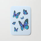 Butterfly Blues | Blue Morpho Butterflies Collage Bath Mat Gallery Image 1