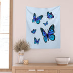 Butterfly Blues | Blue Morpho Butterflies Collage Wall Tapestry Gallery Image 2