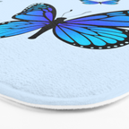 Butterfly Blues | Blue Morpho Butterflies Collage Bath Mat Gallery Image 3