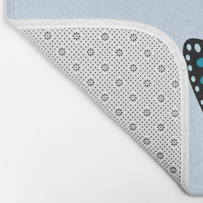 Butterfly Blues | Blue Morpho Butterflies Collage Bath Mat Gallery Image 2