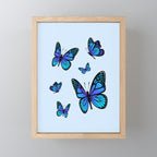 Butterfly Blues | Blue Morpho Butterflies Collage Mini Art Print Gallery Image 1