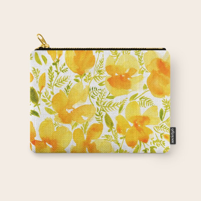 Watercolor California poppies (Quad set, #2) Carry All Pouch Gallery Image 1