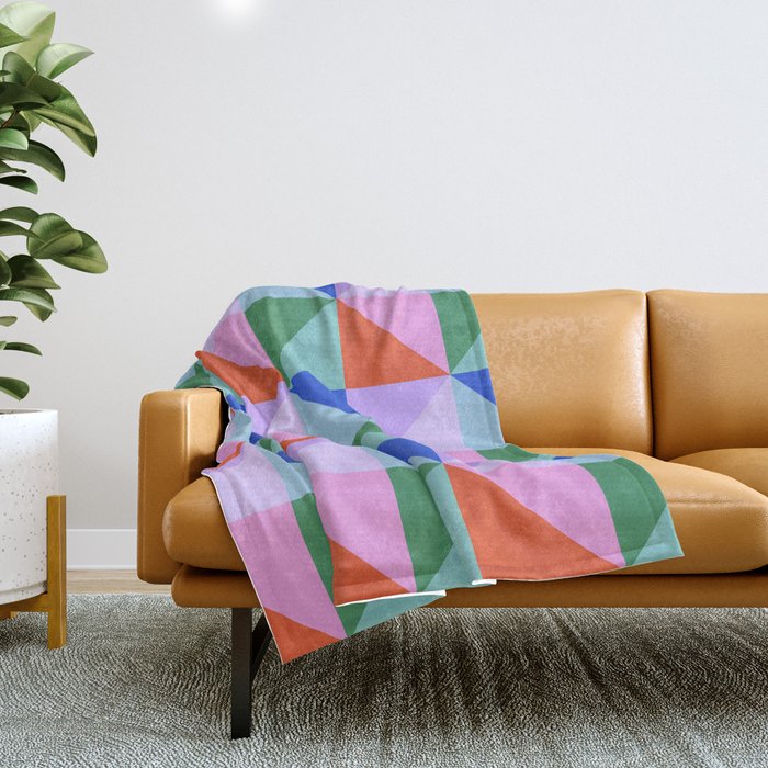 Kaleidoscope - brights Throw Blanket Gallery Image 1