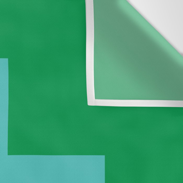 Swiss Cross Symbol in Blue & Green Wall Tapestry Gallery Image 3