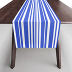  Classic Stripes XXXIV - Bright Blue Table Runner Gallery Image 1