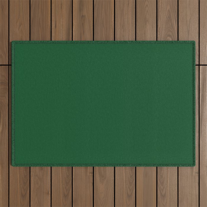 Emerald Green Solid Color Outdoor Rug Gallery Image 1