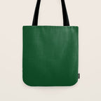 Emerald Green Solid Color Tote Bag Gallery Image 1