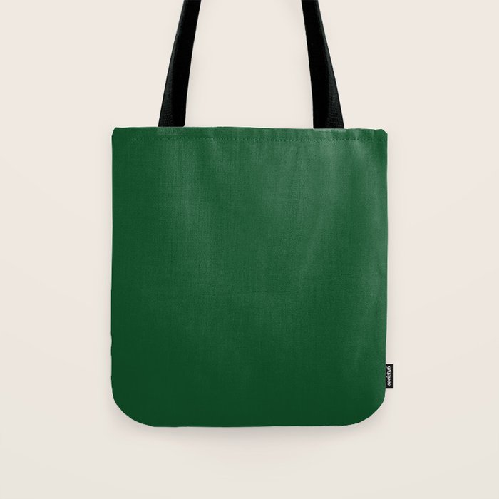 Emerald Green Solid Color Tote Bag Gallery Image 1