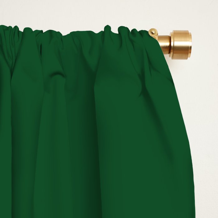 Emerald Green Solid Color Window Curtain Gallery Image 2