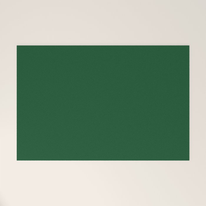 Emerald Green Solid Color Welcome Mat Gallery Image 1