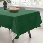 Emerald Green Solid Color Tablecloth Gallery Image 3
