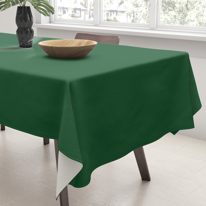 Emerald Green Solid Color Tablecloth Gallery Image 3