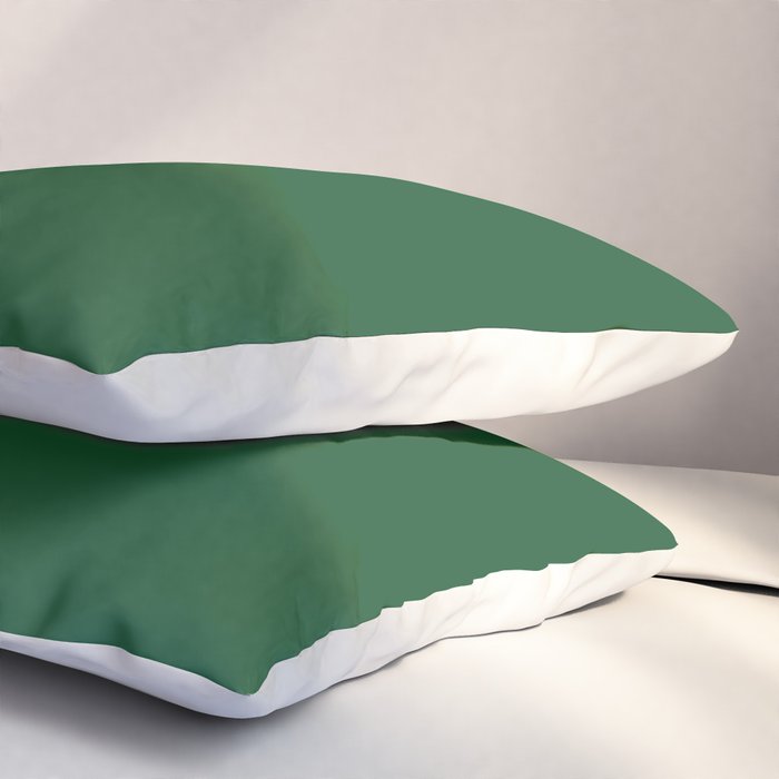 Emerald Green Solid Color Pillow Sham Gallery Image 3