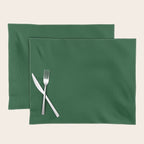 Emerald Green Solid Color Placemat Gallery Image 1