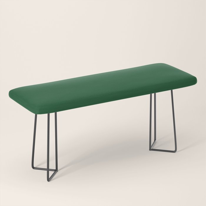 Emerald Green Solid Color Bench Gallery Image 1